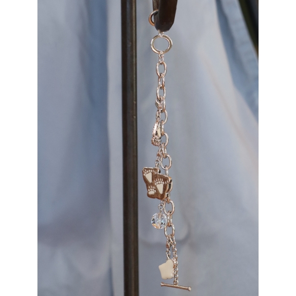 Swarovski Crystal and Silver Polar Bear Charm Bracelet - Picture 3 of 6